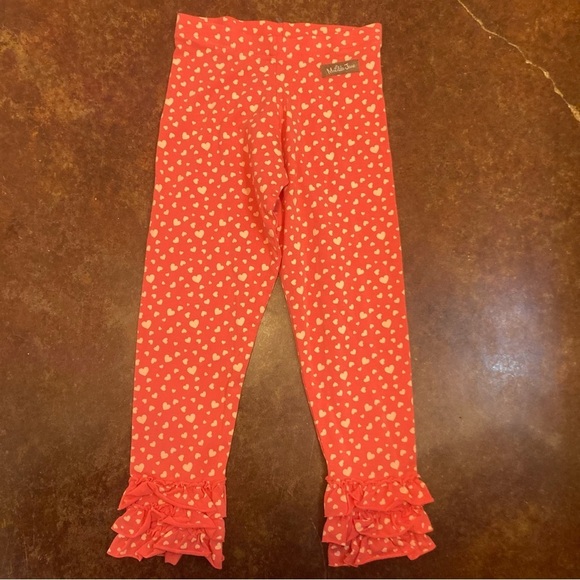 Matilda Jane Valentine Heart Ruffle Leggings - Picture 1 of 5